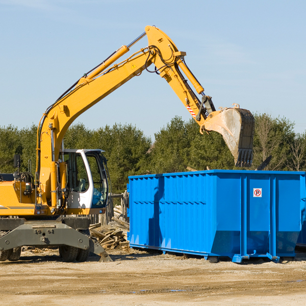 can i choose the location where the residential dumpster will be placed in Oldmans NJ